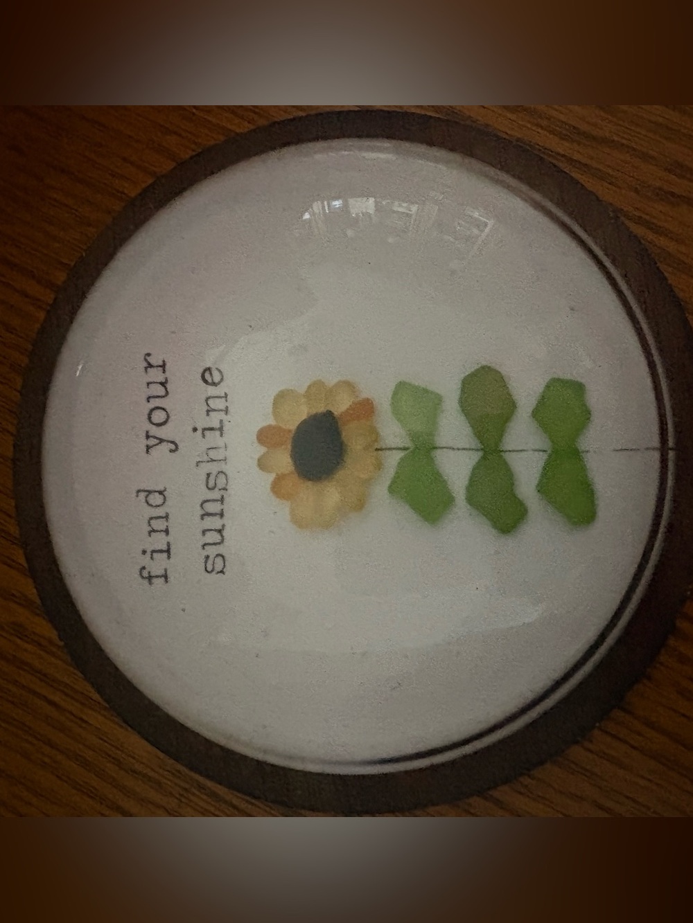 Demdaco Artisan Yellow Flower Paperweights “Find Your Sunshine” Set of 4 Signed